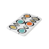 はっきりした抽象芸術サークルミッドセンチュリーモダンレトロ バスマット (アングル)