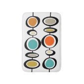 はっきりした抽象芸術サークルミッドセンチュリーモダンレトロ バスマット (正面縦)