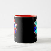 はっきりした抽象芸術パーソナライズされたキューブのミュート ツートーンマグカップ (中央)