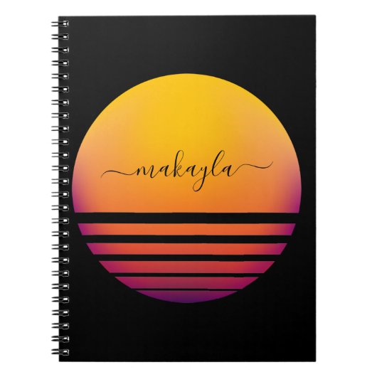 はっきりした抽象芸術パーソナライズされた ノートブック (正面)