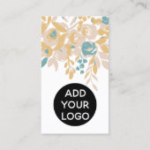 はっきりした抽象芸術フローラインテリアデコーラhelloスクリプト 名刺 (裏面)