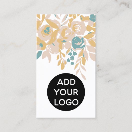 はっきりした抽象芸術フローラインテリアデコーラhelloスクリプト 名刺 (裏面)