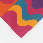 はっきりした抽象芸術ブランケット鮮やか-レトロデザイン フリースブランケット (角)