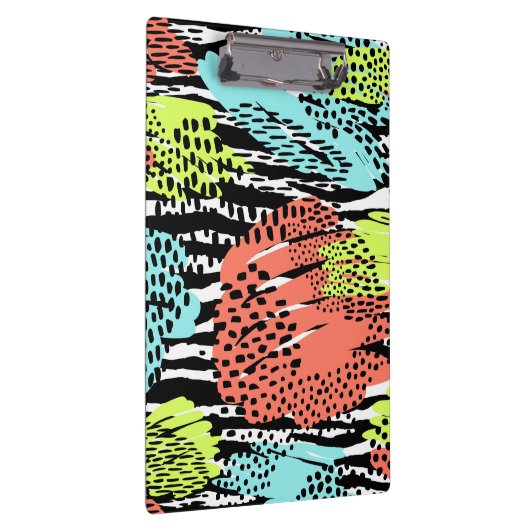 はっきりした抽象芸術動物パターン クリップボード (右)