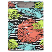 はっきりした抽象芸術動物パターン クリップボード (正面)