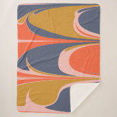 はっきりした抽象芸術大理石グラフィックデザイン絵画ズ シェルパブランケット (正面)