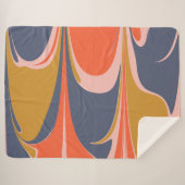 はっきりした抽象芸術大理石グラフィックデザイン絵画ズ シェルパブランケット (正面(横))