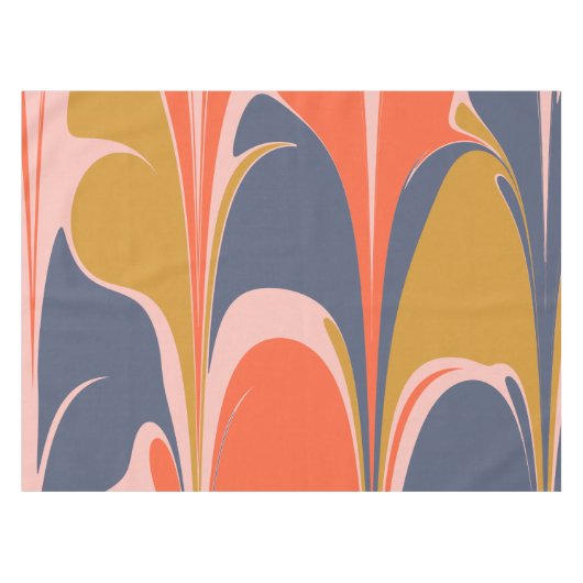 はっきりした抽象芸術大理石グラフィックデザイン絵画ズ テーブルクロス (正面(横))