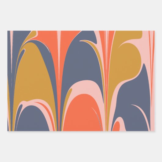 はっきりした抽象芸術大理石グラフィックデザイン絵画ズ ラッピングペーパーシート (正面2)