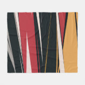 はっきりした抽象芸術幾何学模様 フリースブランケット (正面(横))