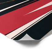 はっきりした抽象芸術幾何学模様 ポスター (角)