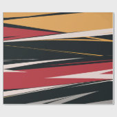 はっきりした抽象芸術幾何学模様 ラッピングペーパー (フラット)