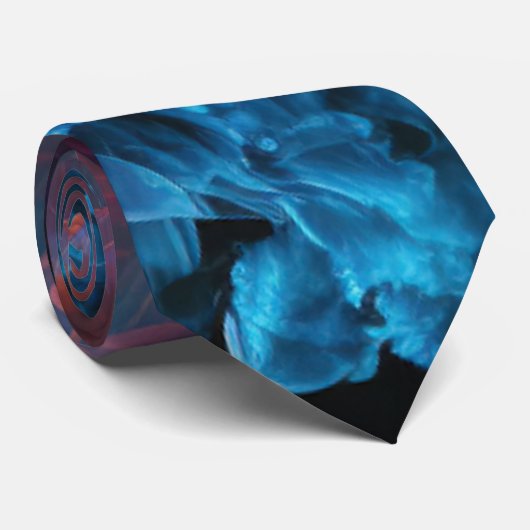 はっきりした抽象芸術液体黒紫色 ネクタイ (ロール)