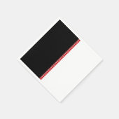 はっきりした抽象芸術白黒と赤パターン スタンダードカクテルナプキン (角)