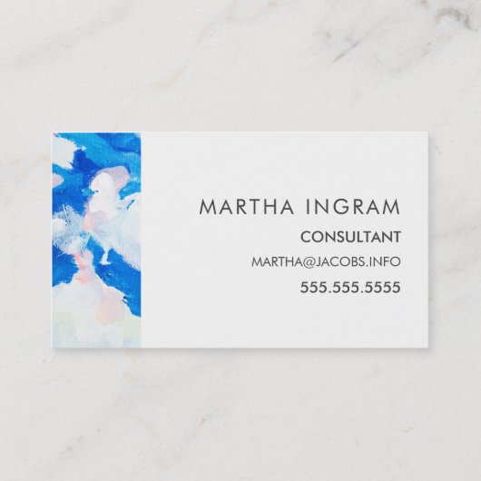はっきりした抽象芸術絵画デザイン名刺 名刺 (裏面)