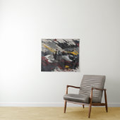 はっきりした抽象芸術表現主義ポートレートアモダンート タペストリー (インサイチュ(横))