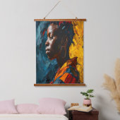 はっきりした抽象芸術鮮やかポートレート 吊り下げ型タペストリー (寝室)