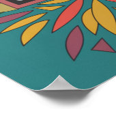 はっきりした抽象芸術「コーヒーを飲む読の本」 ポスター (角)