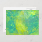 はっきりした抽象芸術(緑と黄色) ポストカード (正面/裏面)