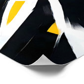 はっきりした抽象芸術 – 黒い背景を打つ ポスター (角)