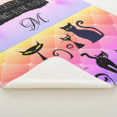 はっきりした数々のモダンレトロ猫好き シェルパブランケット (3/4)