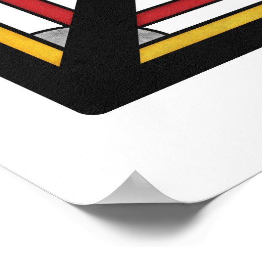 はっきりした数々の色デコ幾何学的抽象化 ポスター (角)