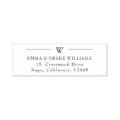 はっきりした文字カスタムモノグラムの差出人住所 セルフインキングスタンプ (デザイン)