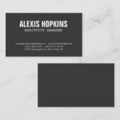 はっきりした文字グスタイリッシュレーモダンプロフェッショナル 名刺 (正面/裏面)