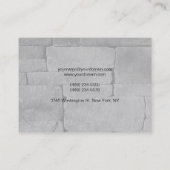はっきりした文字グレーウォールユニークモダンプロフェッショナル 名刺 (裏面)