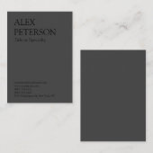 はっきりした文字グレーブラックプロフェッショナル 名刺 (正面/裏面)