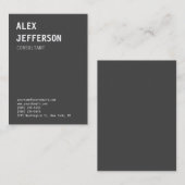 はっきりした文字グレーホワイトプロフェッショナル 名刺 (正面/裏面)