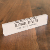 はっきりした文字スタイリッシュプロフェッショナル デスクネームプレート (側面)