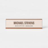 はっきりした文字スタイリッシュプロフェッショナル デスクネームプレート (正面)