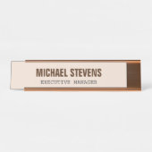 はっきりした文字スタイリッシュプロフェッショナル デスクネームプレート (正面)