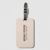 はっきりした文字スタイリッシュプロフェッショナル ラゲッジタグ (正面縦)