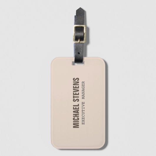 はっきりした文字スタイリッシュプロフェッショナル ラゲッジタグ (正面縦)