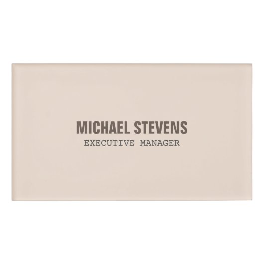 はっきりした文字スタイリッシュプロフェッショナル 名札 (正面)