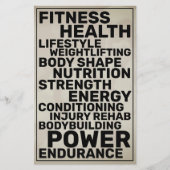 はっきりした文字スタイルインスパイアバイフィットネス チラシ (正面)