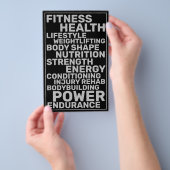 はっきりした文字スタイルインスパイアフィットネス チラシ (ハンドル)