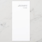 はっきりした文字ミニマルシンプルの結婚メニュー メニュー (裏面)