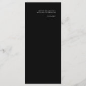 はっきりした文字ミニマル黒のメ結婚ニュー メニュー (裏面)