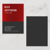 はっきりした文字レッドグレープロフェッショナル 名刺 (正面/裏面)