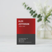 はっきりした文字レッドグレープロフェッショナル 名刺 (スタンド正面)