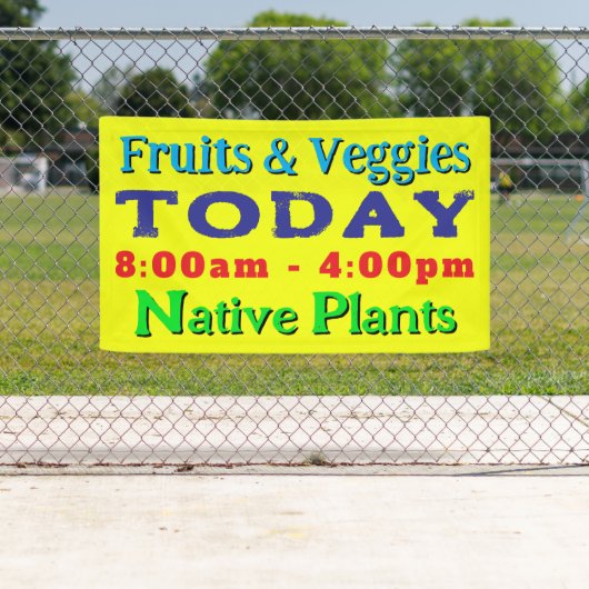 はっきりした文字今日のファブリックの大きなサイン 横断幕 (インサイチュ)