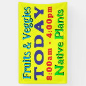 はっきりした文字今日のファブリックの大きなサイン 横断幕 (縦)