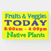 はっきりした文字今日のファブリックの大きなサイン 横断幕 (横)