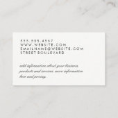 はっきりした文字深い赤 名刺 (裏面)