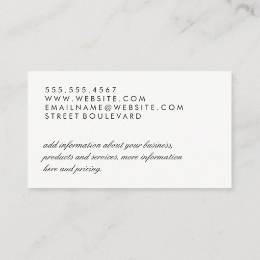 はっきりした文字深い赤 名刺 (裏面)