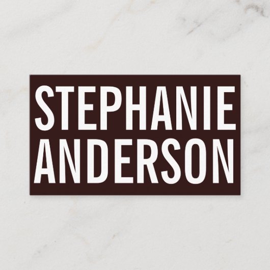 はっきりした文字深い赤 名刺 (正面)