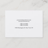 はっきりした文字白ユニークモダンプロフェッショナル 名刺 (裏面)